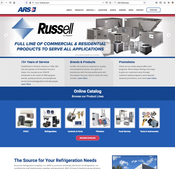 Scottsdale Website Design | SEO |  Web Design Phoenix|ARS- American Refrigeration Supplies