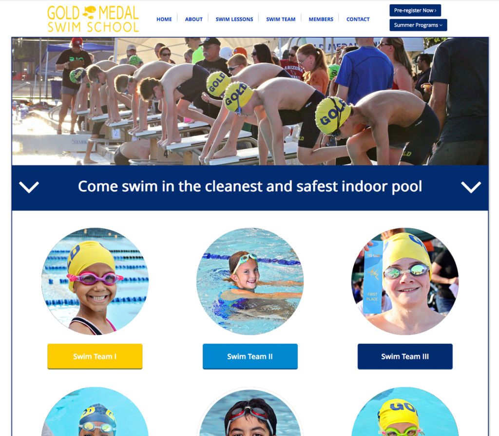 Scottsdale Website Design | SEO |  Web Design Phoenix|Gold Medal Swim School