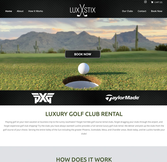 Scottsdale Website Design | SEO |  Web Design Phoenix|LuxStix- Luxury Golf Club Rental​